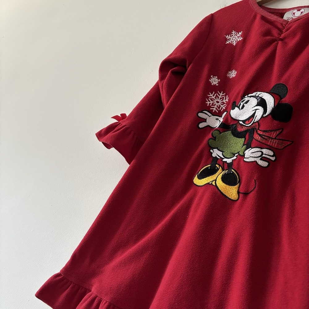 Vintage Disney Store Nightgown Pajama Dress Minnie‎ Mouse Christmas GIRL XS Y2K - Picture 7 of 13